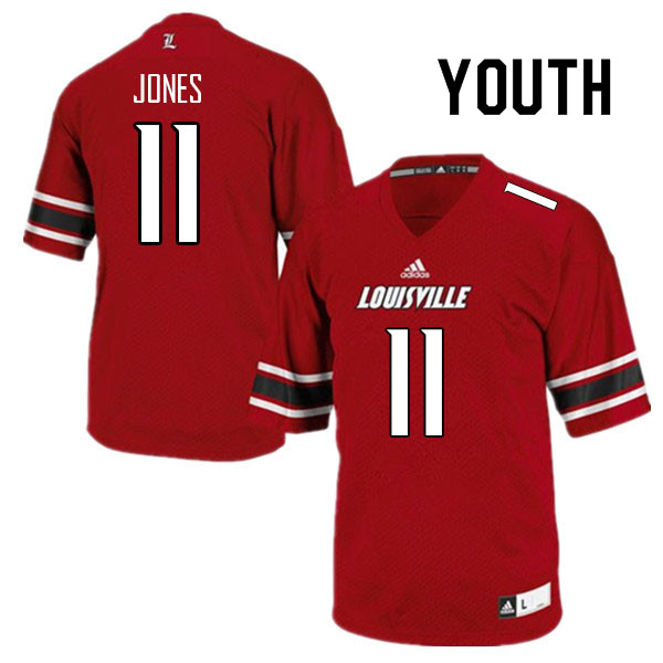 Youth #11 Dorian Jones Louisville Cardinals College Football Jerseys Sale-Red - Click Image to Close